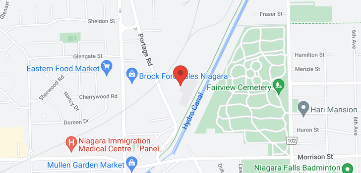 map of 4552 Portage Road